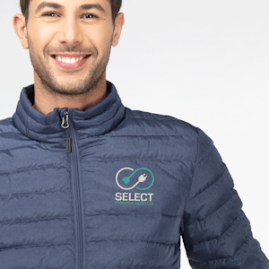 Melange padded jacket - C and G Embroidery