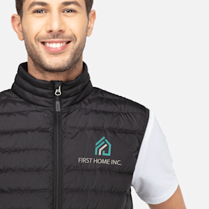 DEBOSSED MONOGRAM PUFFER DOWN VEST MENS