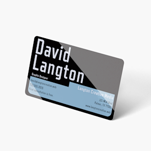 Plastic warranty card design sample