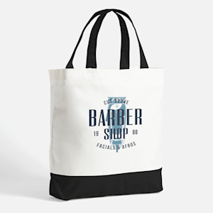 Blank Canvas Tote Bag Design Mockup With Hand Handmade Shopping