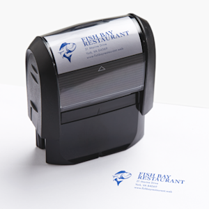 Self-Inking Custom Logo Stamp with Return Address – Stamp Out