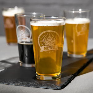 Beer Can Glasses - Custom Engraved Beer Label
