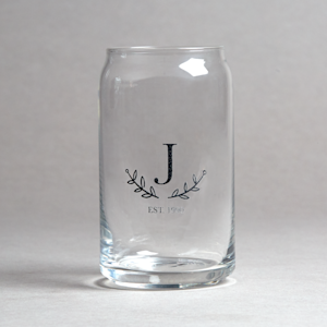 Engraved Personalized/Custom Name Beer Can Glass - Iced Coffee Glass - 16oz