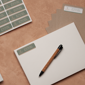 custom return address labels with fruit theme