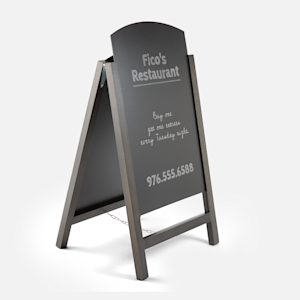 a-frame chalkboard sign 