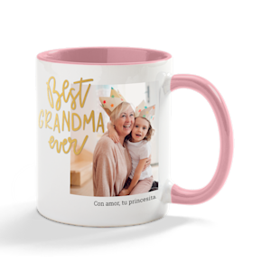 taza de la mejor abuela del mundo con foto personalizada