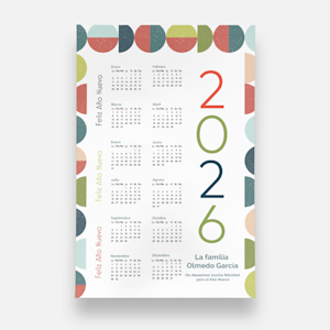 calendario tipo póster personalizado de 2022