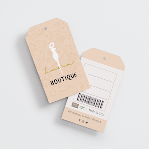 Etiquetas colgantes personalizadas, Etiquetas para ropa, Etiquetas productos | VistaPrint