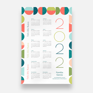 calendario tipo póster personalizado de 2022