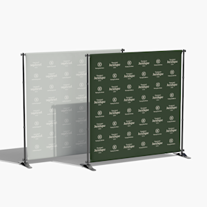 Une toile de fond arborant un graphisme abstrait vert et blanc.