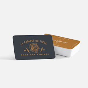 Cartes de visite aux coins arrondis