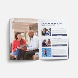 Impressão de booklets agrafados