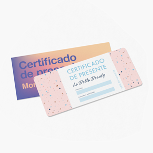 Impressão de vouchers de presente