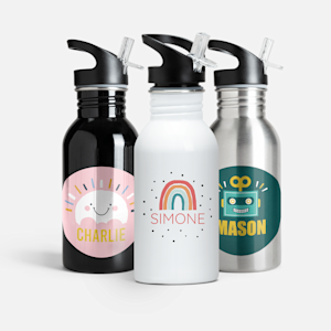 kids personalised water bottle