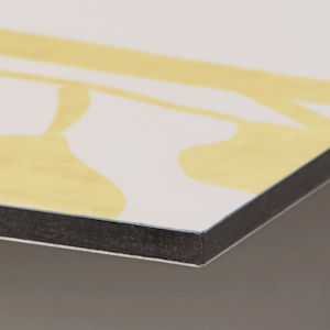 Panneau Composite Aluminium Brossé 3 mm. Plaque alu avec au Centre