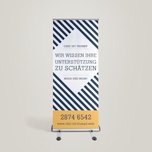 Bedruckte Roll-Up-Banner für den Außenbereich