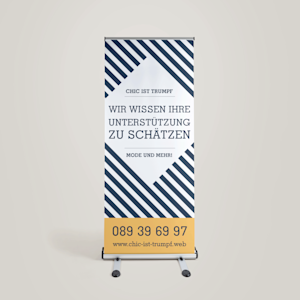Bedruckte Roll-Up-Banner für den Außenbereich