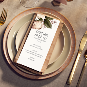 personalised wedding menu
