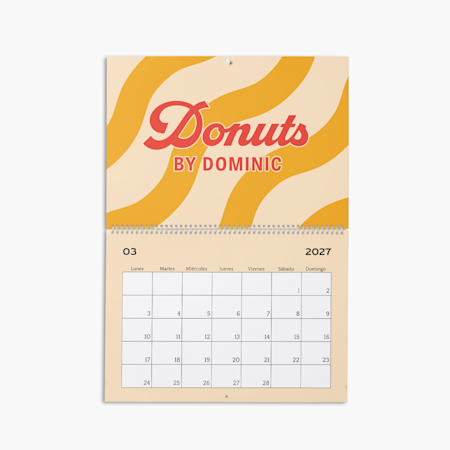 Calendario tipo póster
