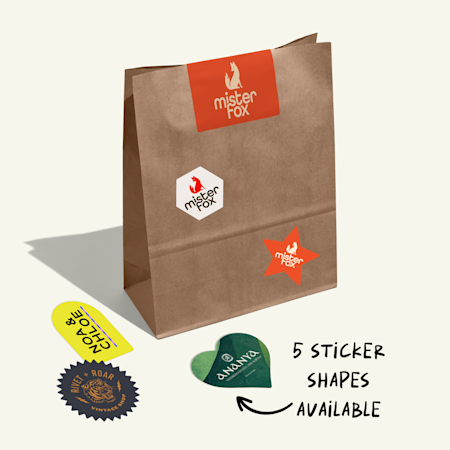 5 sticker shapes available