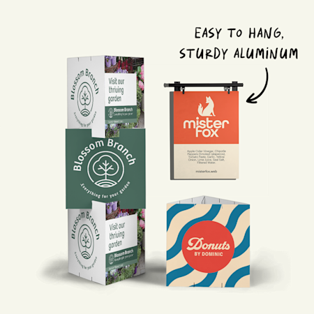 Easy to hang, sturdy aluminum