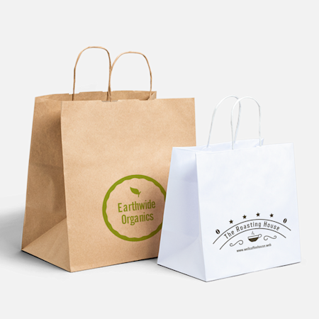 Printed Paper Bags, Personalised Paper Bags with Logo | VistaPrint