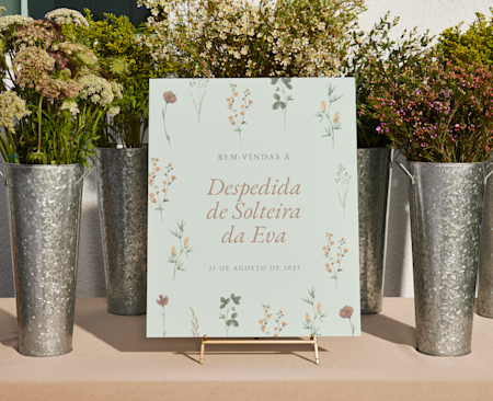 Placas e acessórios para festas
