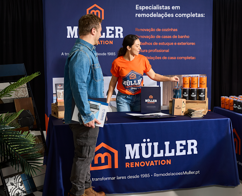 Soluções premium para stands