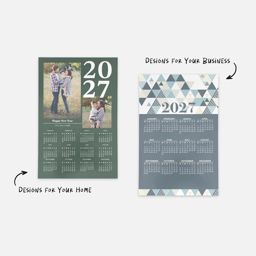 poster calendar with family photos