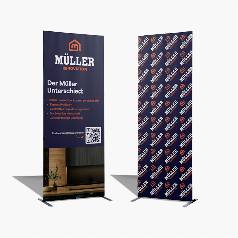 Zwei Tube-Displays, die ein nachhaltiges Lederunternehmen bewerben.
