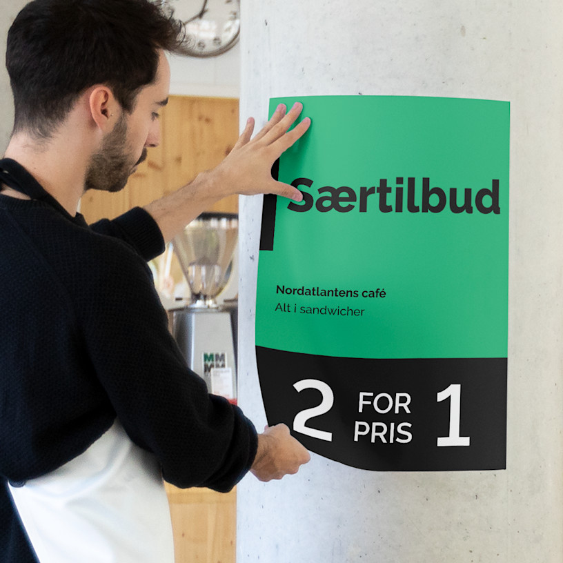 Tryk af selvklæbende plakater