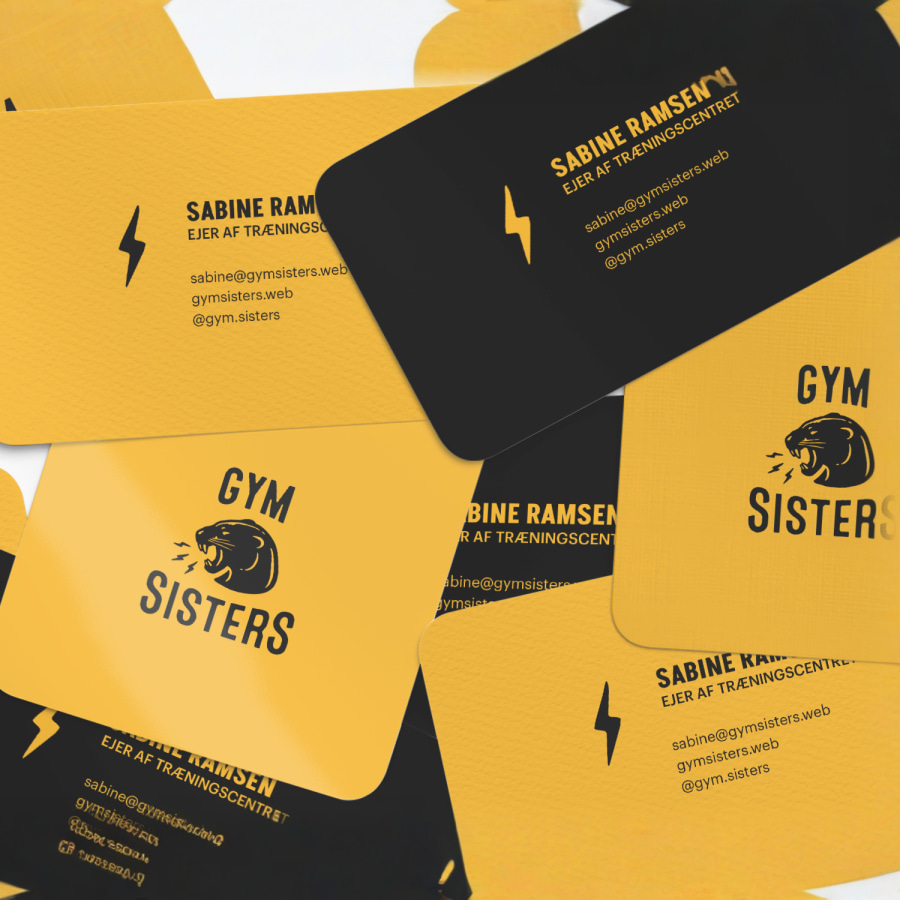 Visitkort med afrundede hjørner