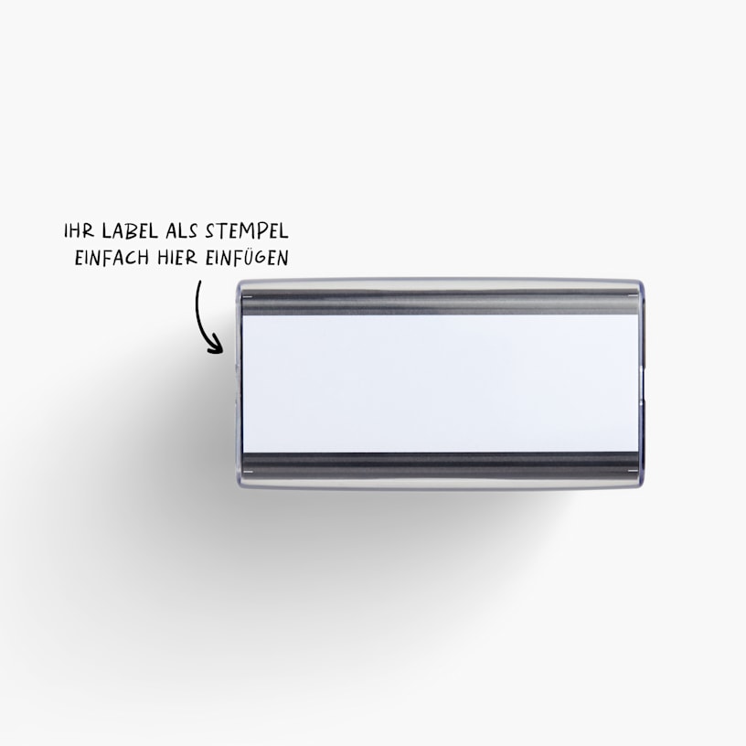 Oberseite des Adressstempels