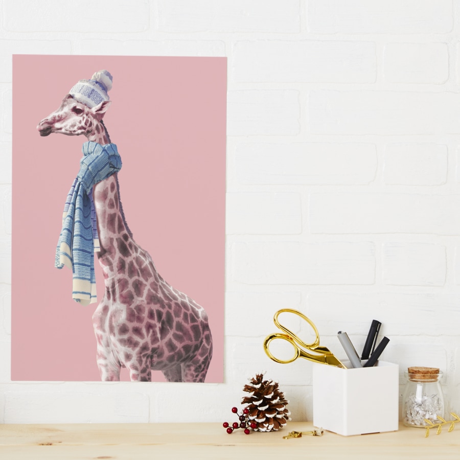 Personalisiertes Fotoposter mit Giraffenmotiv