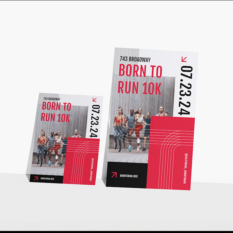 Flyers promoting a marathon.