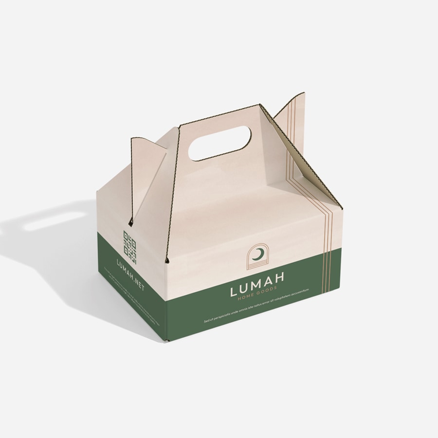 A green and cream custom gable box.