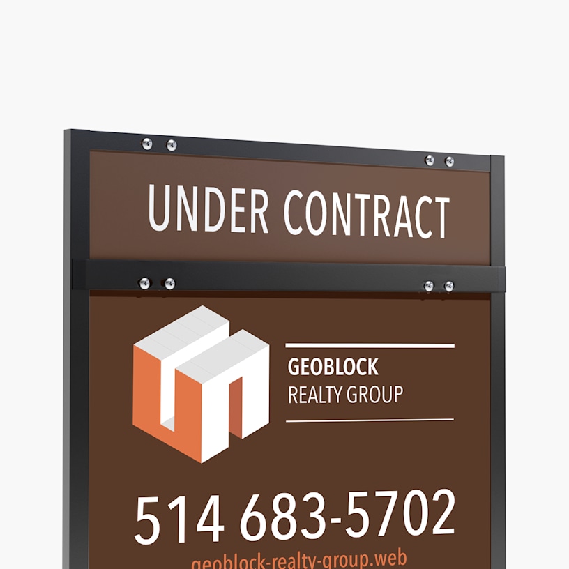 A close up of a top rider promoting an under contract home.