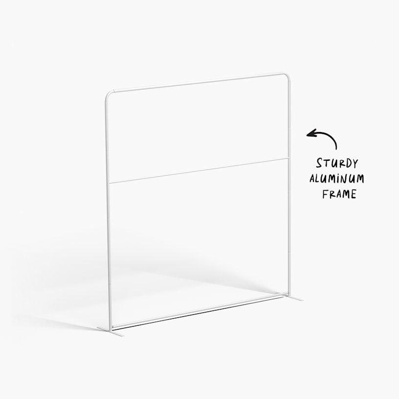  The tension fabric display frame without the fabric on it.