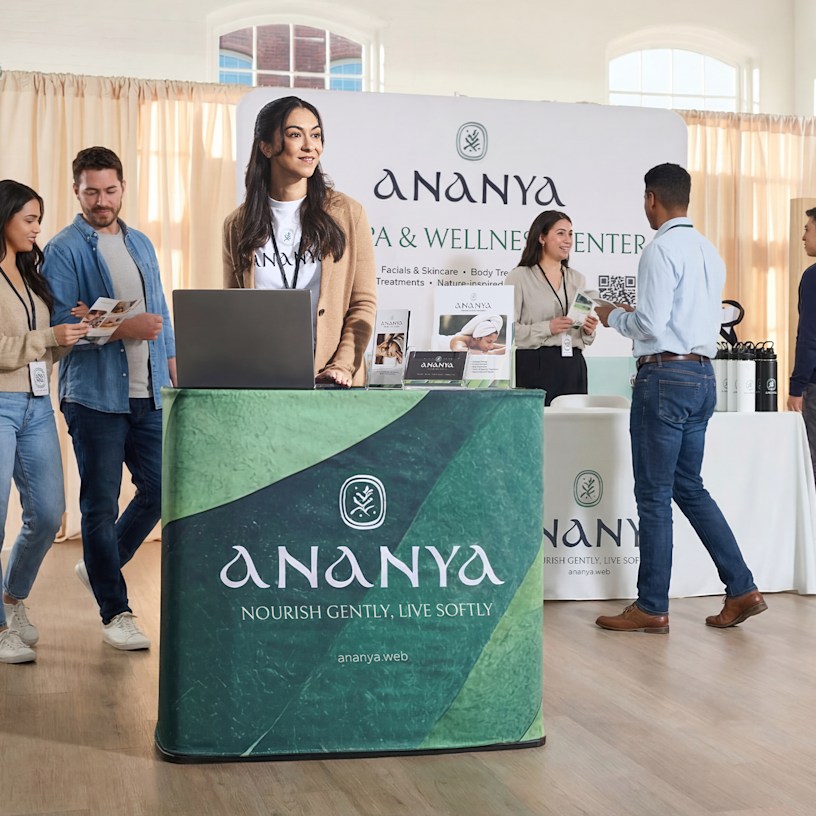 A case-to-podium kit featuring a day spa and wellness center.