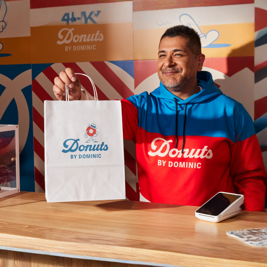 Printed paper bag with logo