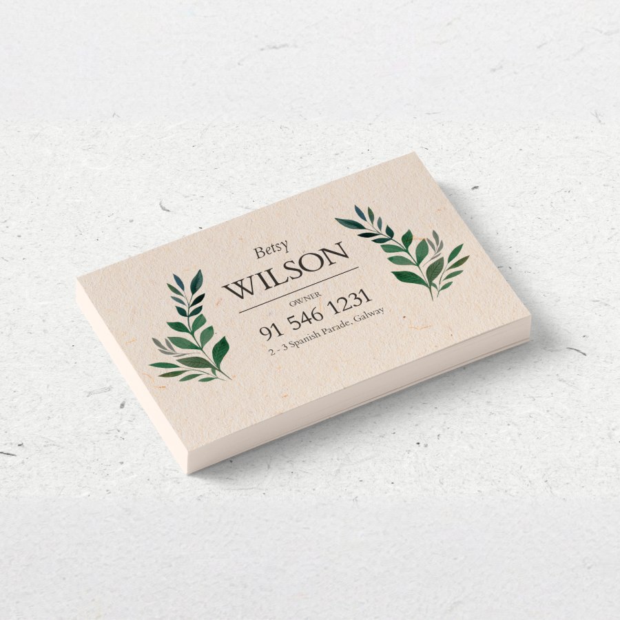 Cotton paper business cards