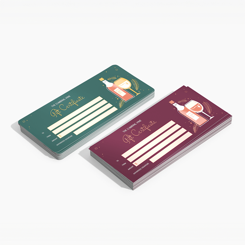Gift Certificate Printing