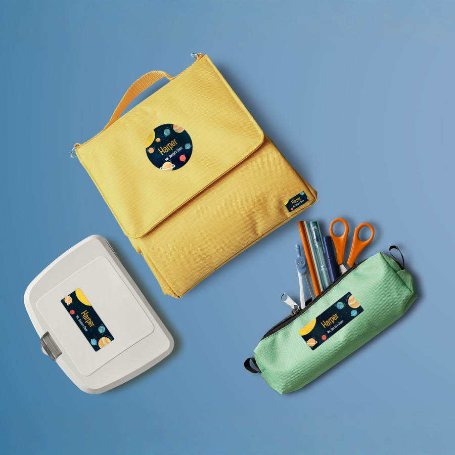 Personalised school labels