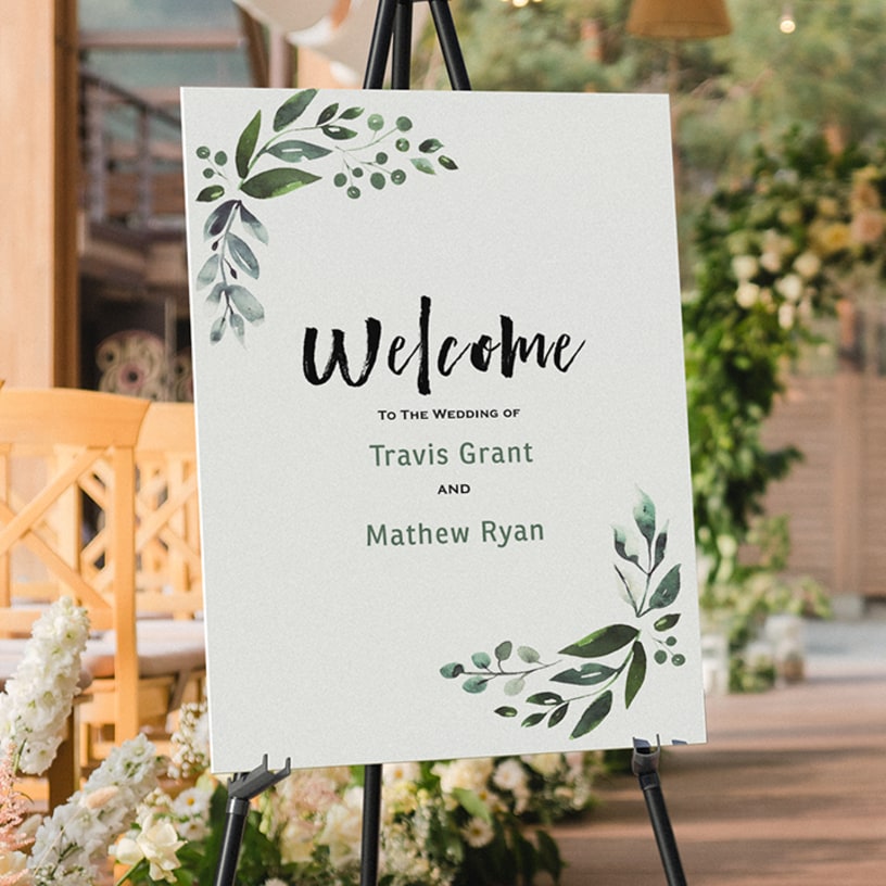 pvc-free board sign for weddings