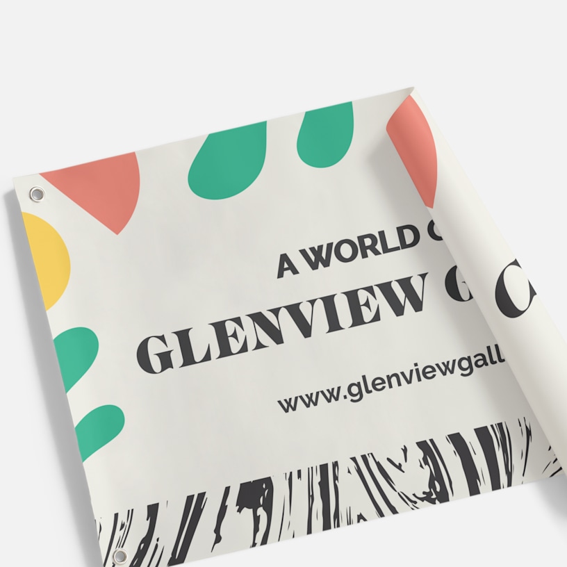 white double-sided vinyl banner 