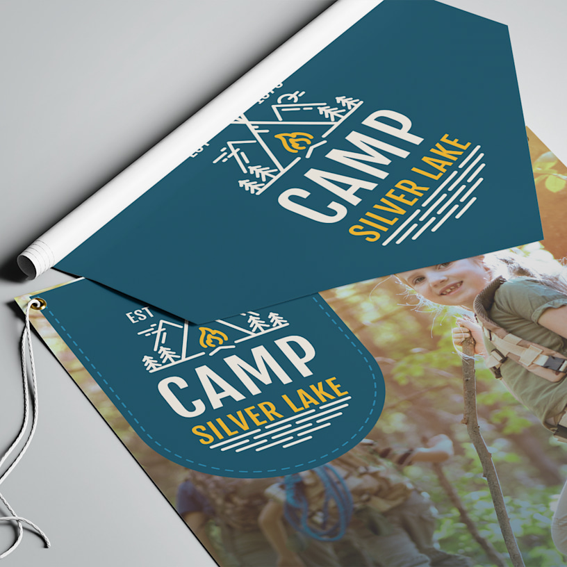 Summer camp pennant banners