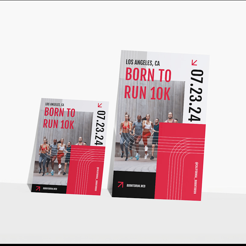 Flyers promoting a marathon.