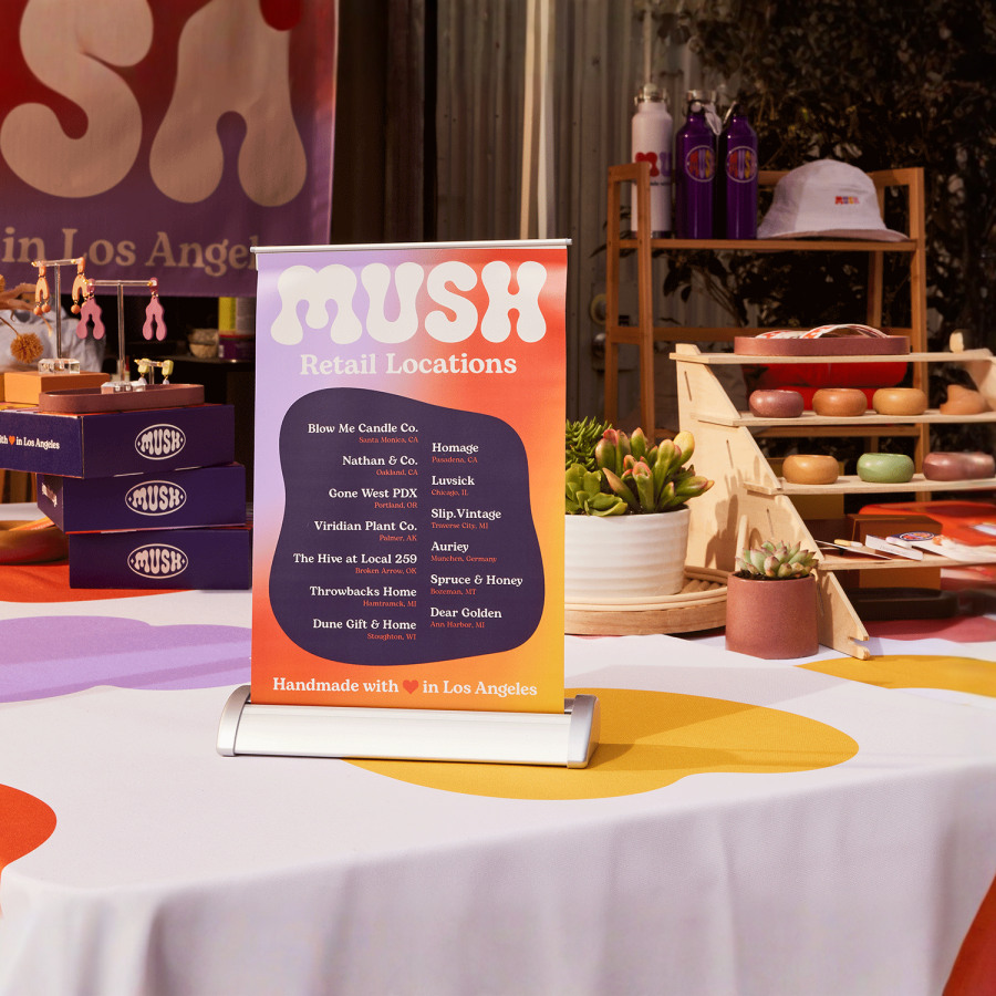 mounted table top signs