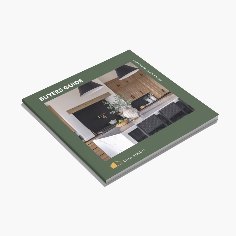 A real estate catalog with a perfect binding on a light background.