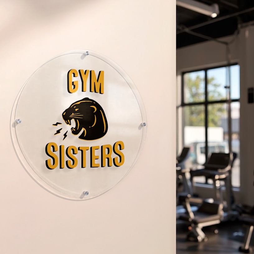 custom acrylic signs in green